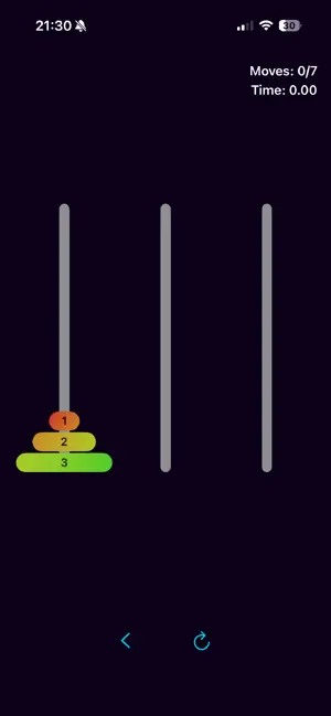 Speedy Towers of Hanoi screenshot 1