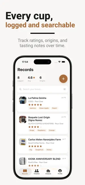 CoffeeMore: AI Coffee Journal screenshot 2