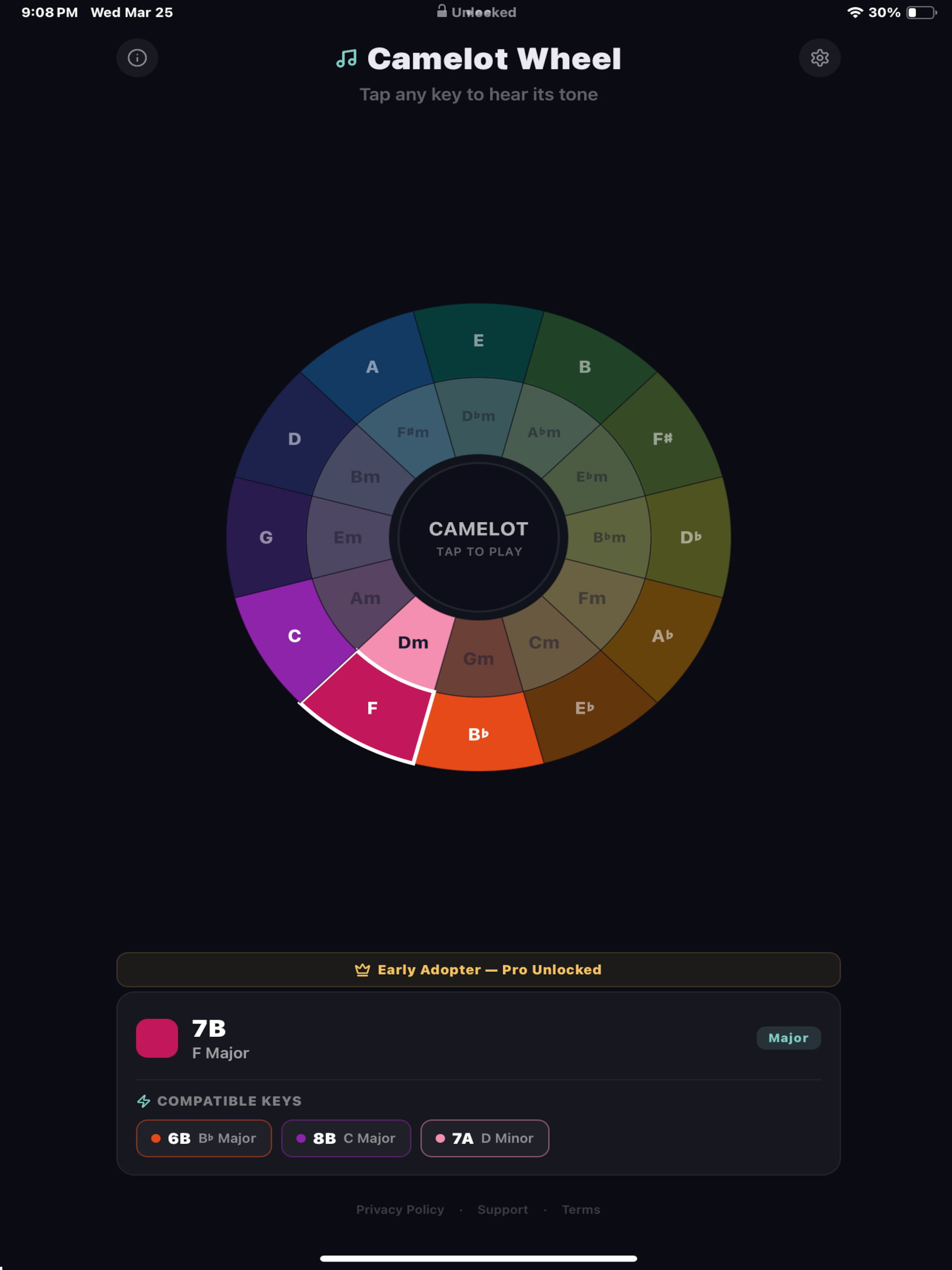 Camelot Wheel Explorer