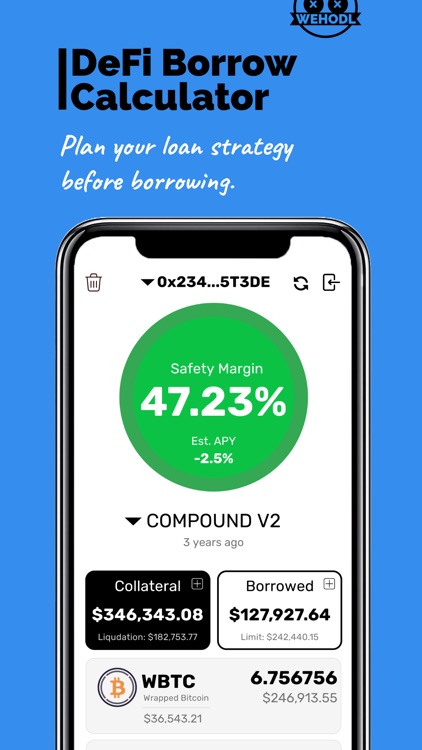 WEHODL: DeFi Borrow Calculator