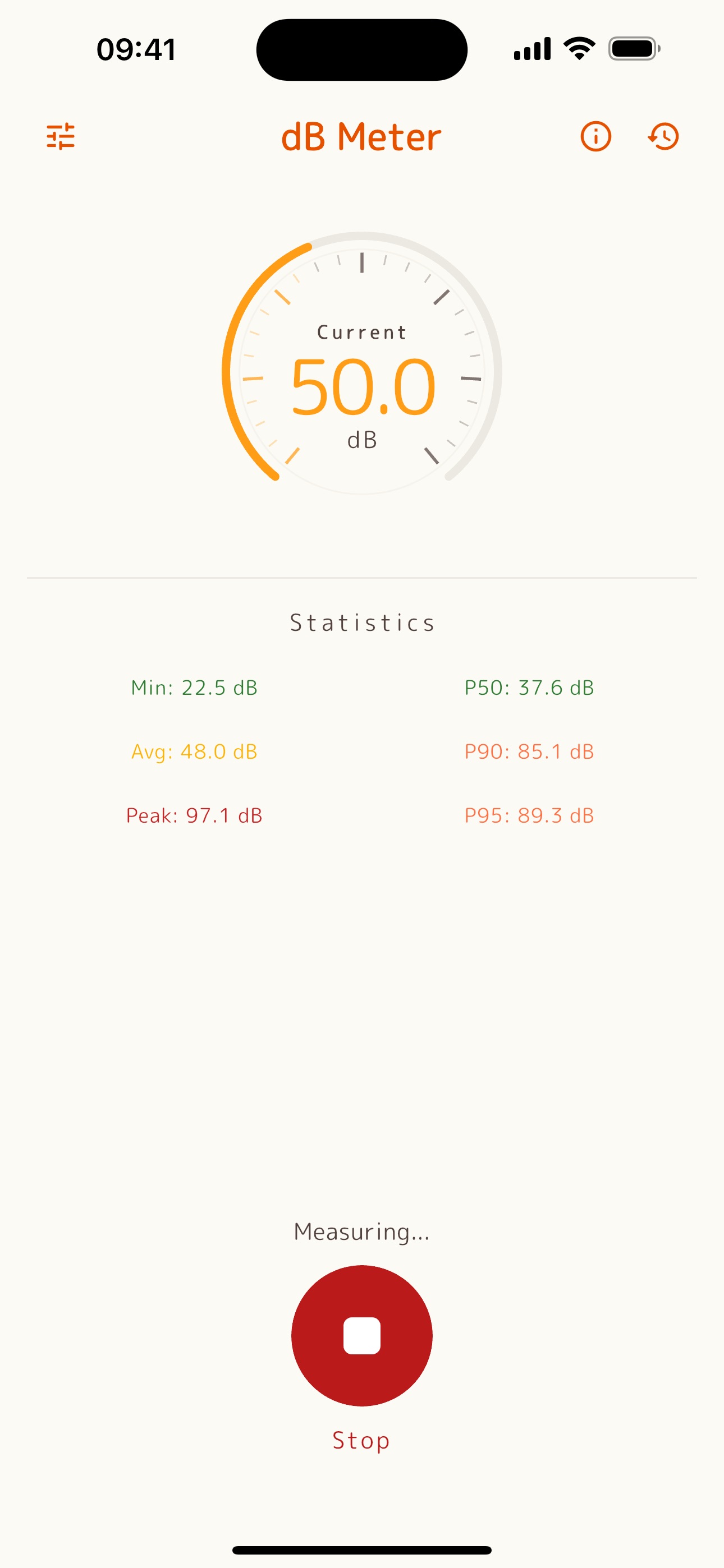 Screenshot 2 of Sound Meter Live dB Stats