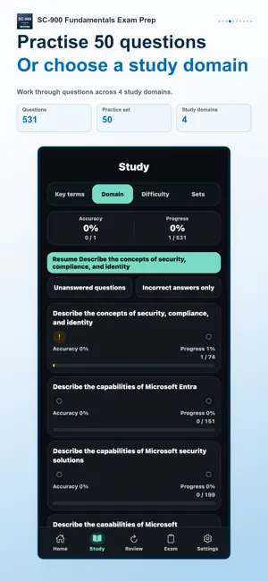 SC-900 Fundamentals Exam Prep screenshot 4