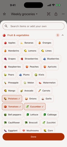 MonuList: Shopping List Screenshot 2 of 4
