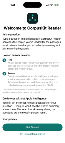 CorpusKit Reader iPhone screenshot