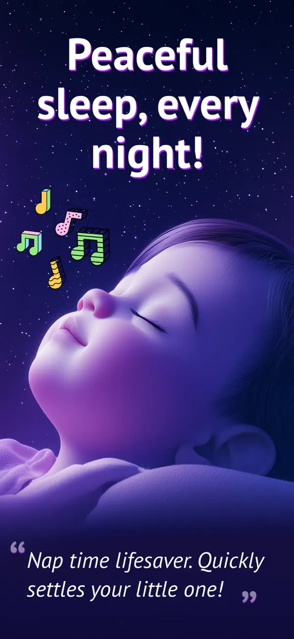 Baby Sleep Sounds by Hobiyo app screenshot 1