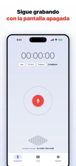 Captura de pantalla de AI Voice Recorder Pro en iPhone 6