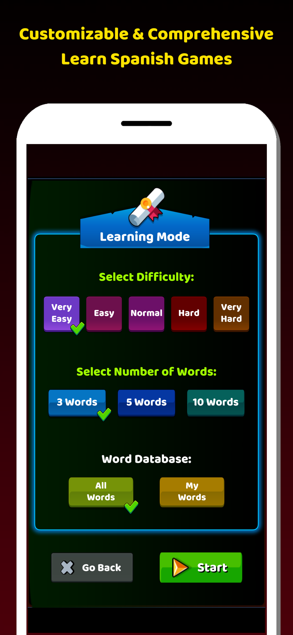 Spanish Learning Games - Match