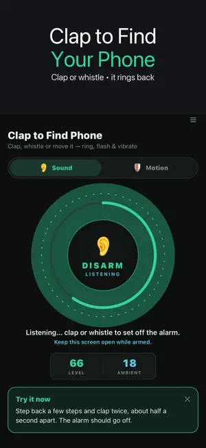 Clap to Find Phone & Whistle screenshot 1