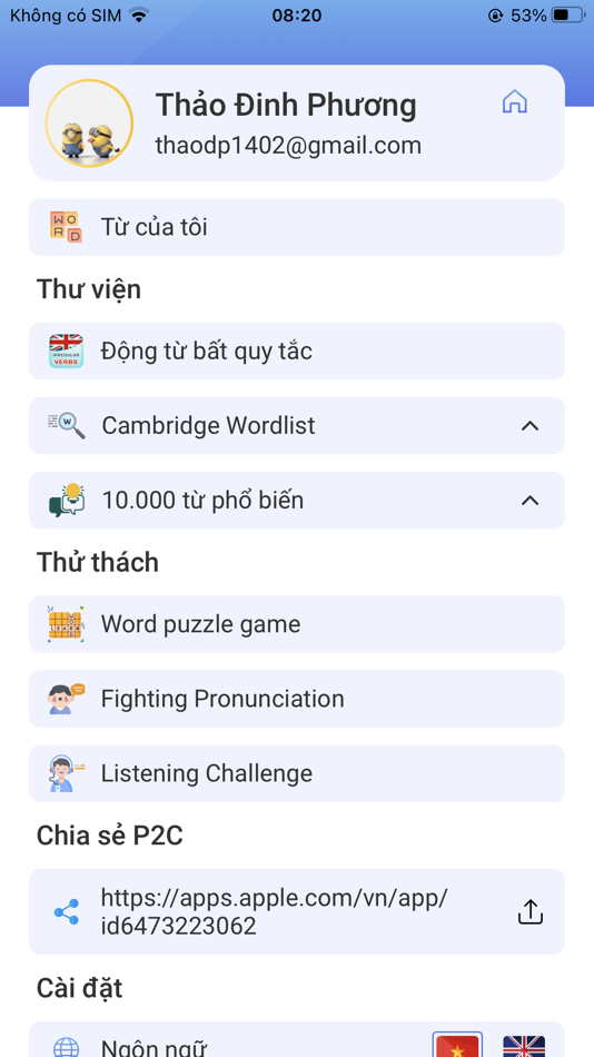 #4. P2C Dictionary (iOS) 由: Tien Cuong Nguyen