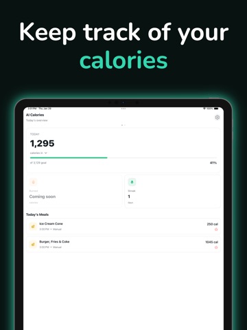 AI Calories iPad screenshot