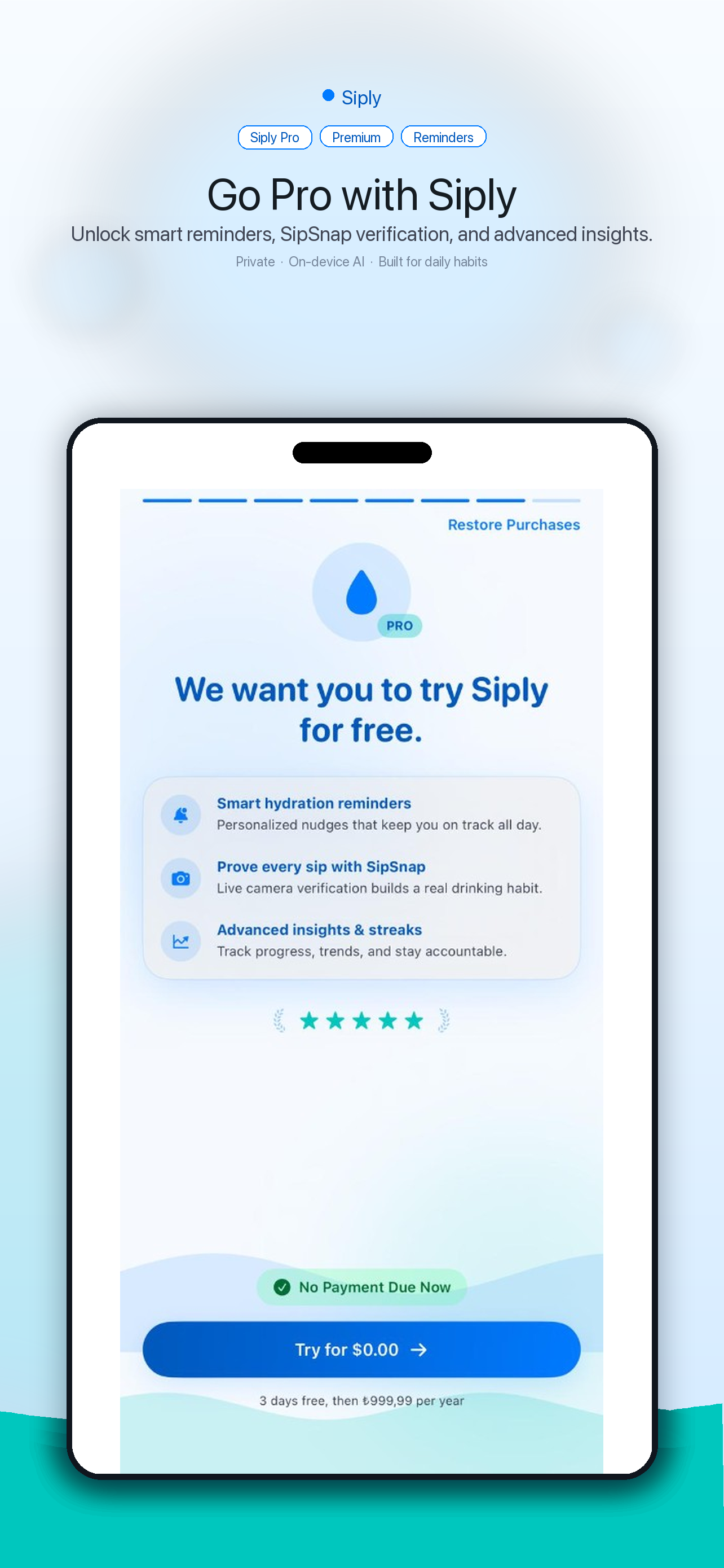Siply: Drink Water Reminder screenshot 5