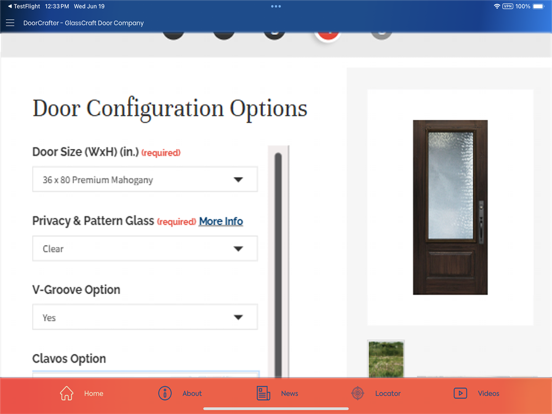 The DoorCrafter™ iPad screenshot 3 - Shopping app