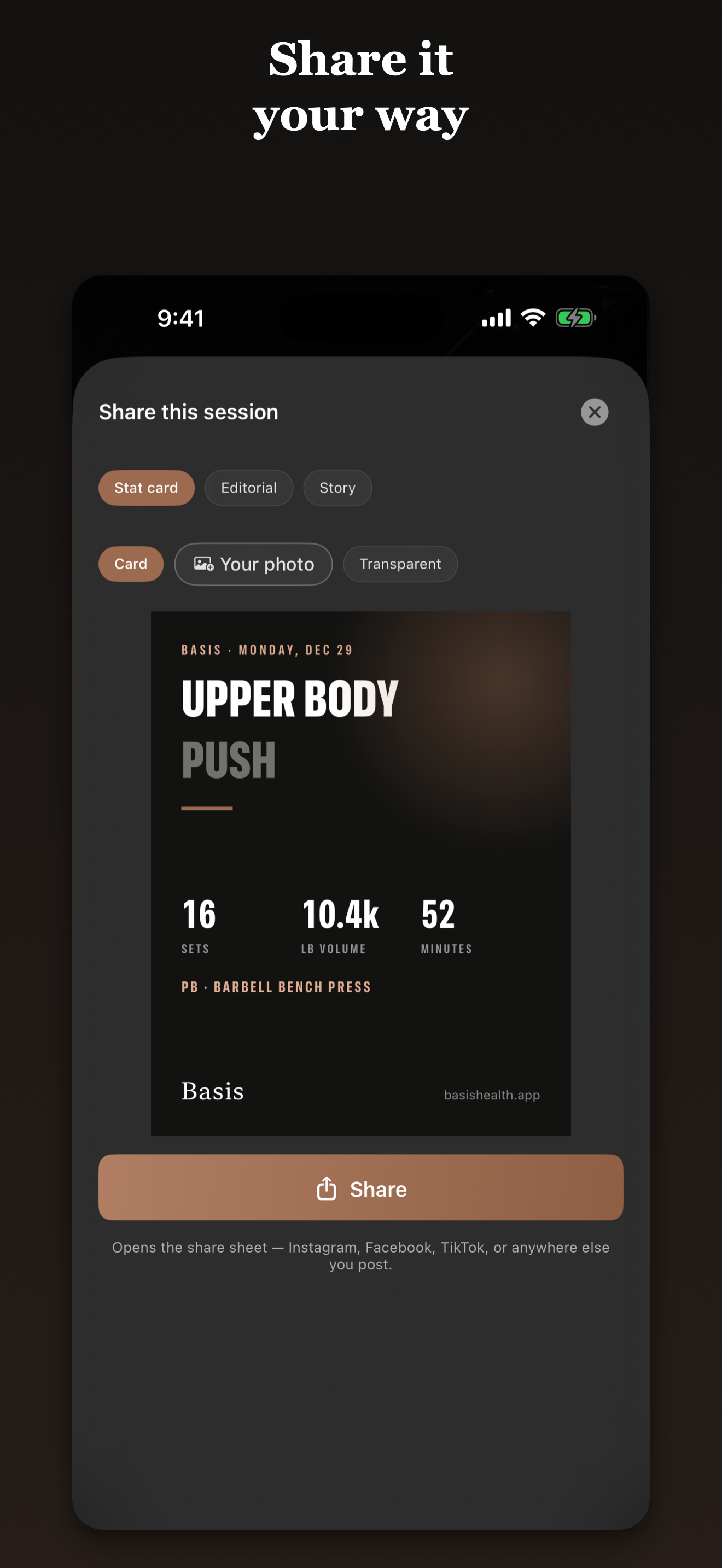 Basis: Workout & Meal Plan screenshot 9