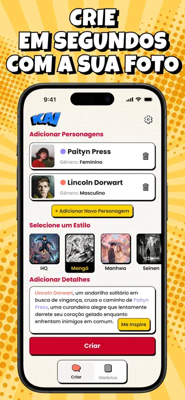 KAI: Criador de Quadrinhos AI screenshot 2 of 5