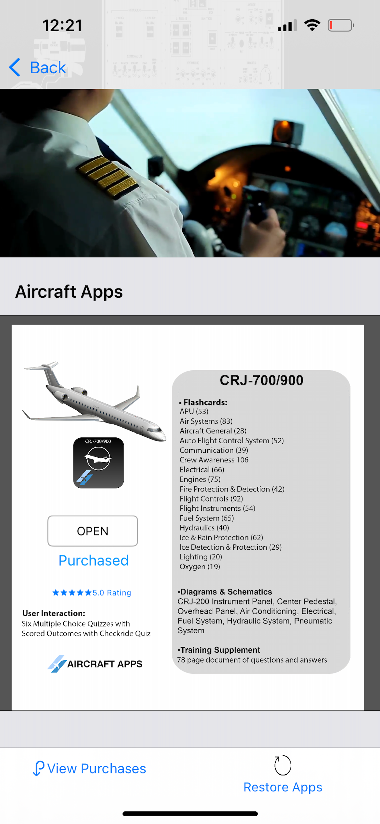 CRJ-700/900 Aircraft Apps