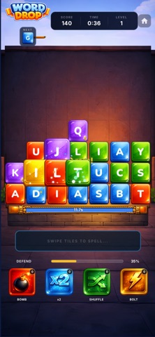 Word Drop Game iPhone screenshot