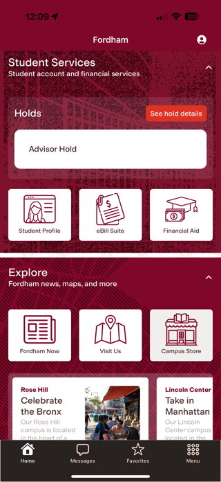 Fordham Mobile Screenshot 3 of 5