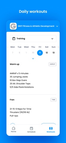 GRIT Fitness & Athletic Dev iPhone screenshot