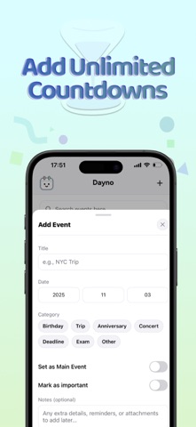Dayno - Countdown Calendar screenshot
