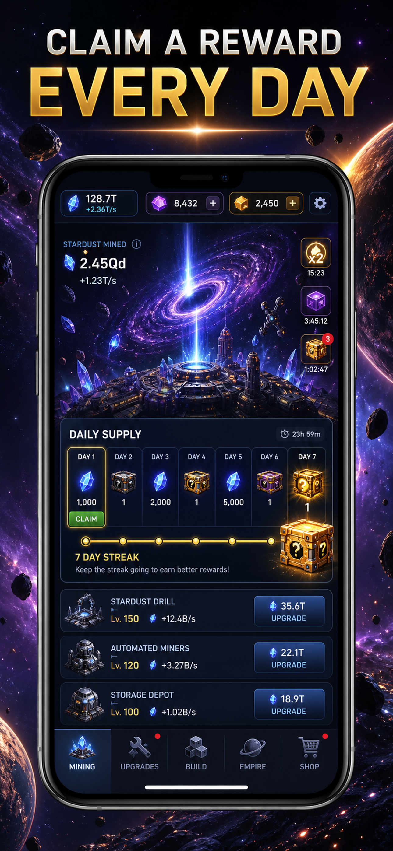 Idle Space Clicker: Tap Game screenshot 7