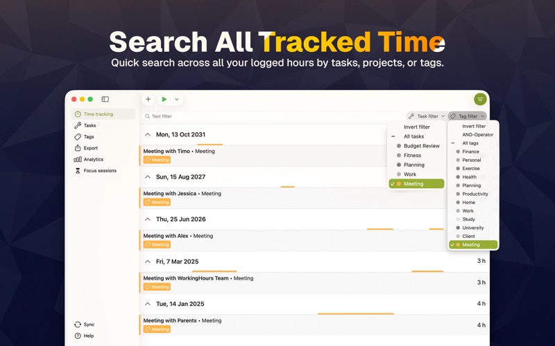 WorkingHours: Time Tracker Screenshot 5 of 7