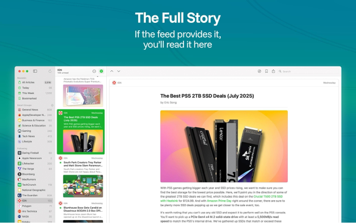 Newsbin RSS Reader