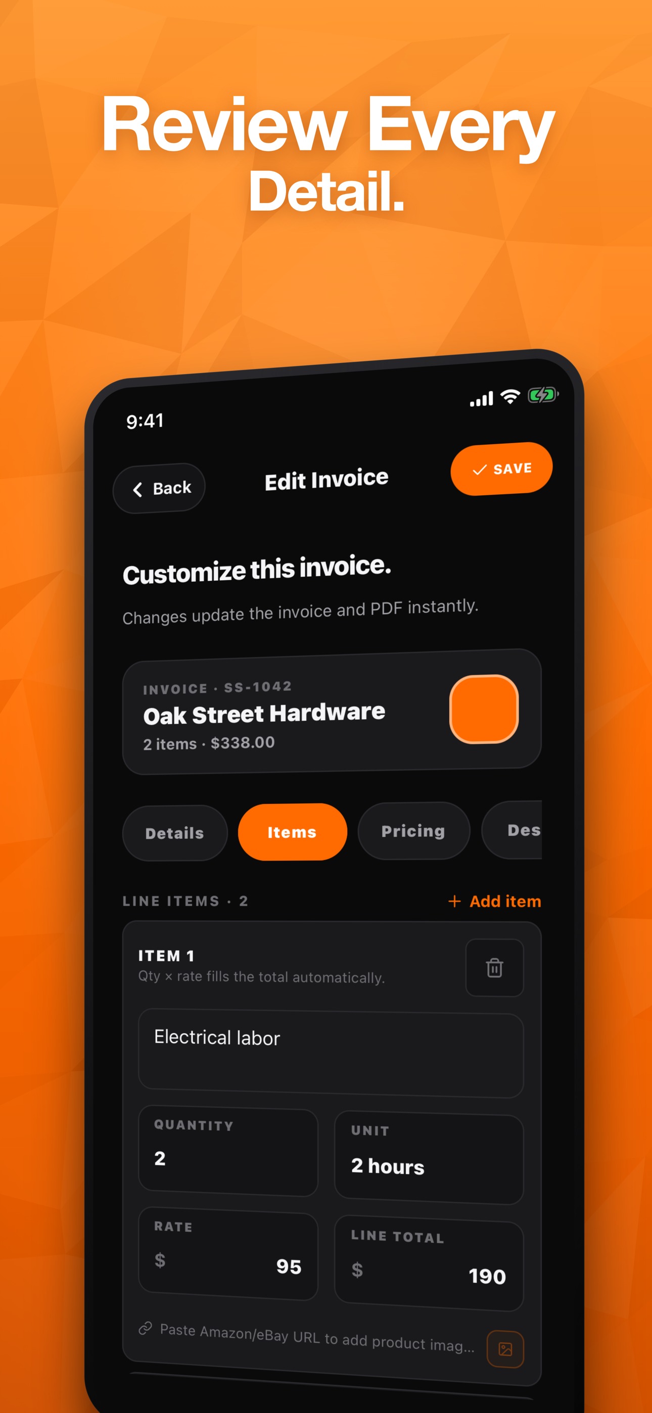 SpeakSheet Voice Invoice screenshot 4