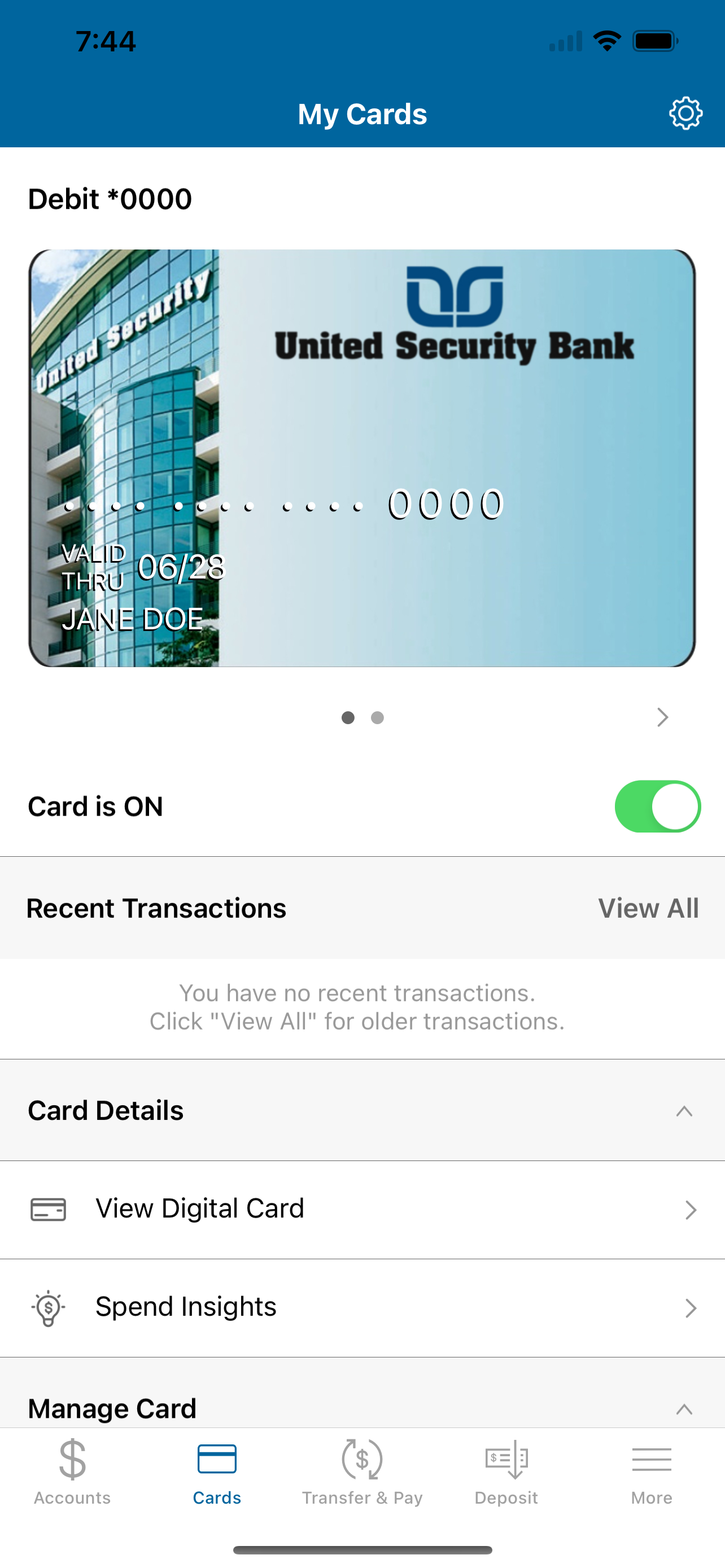 United Security Bank App