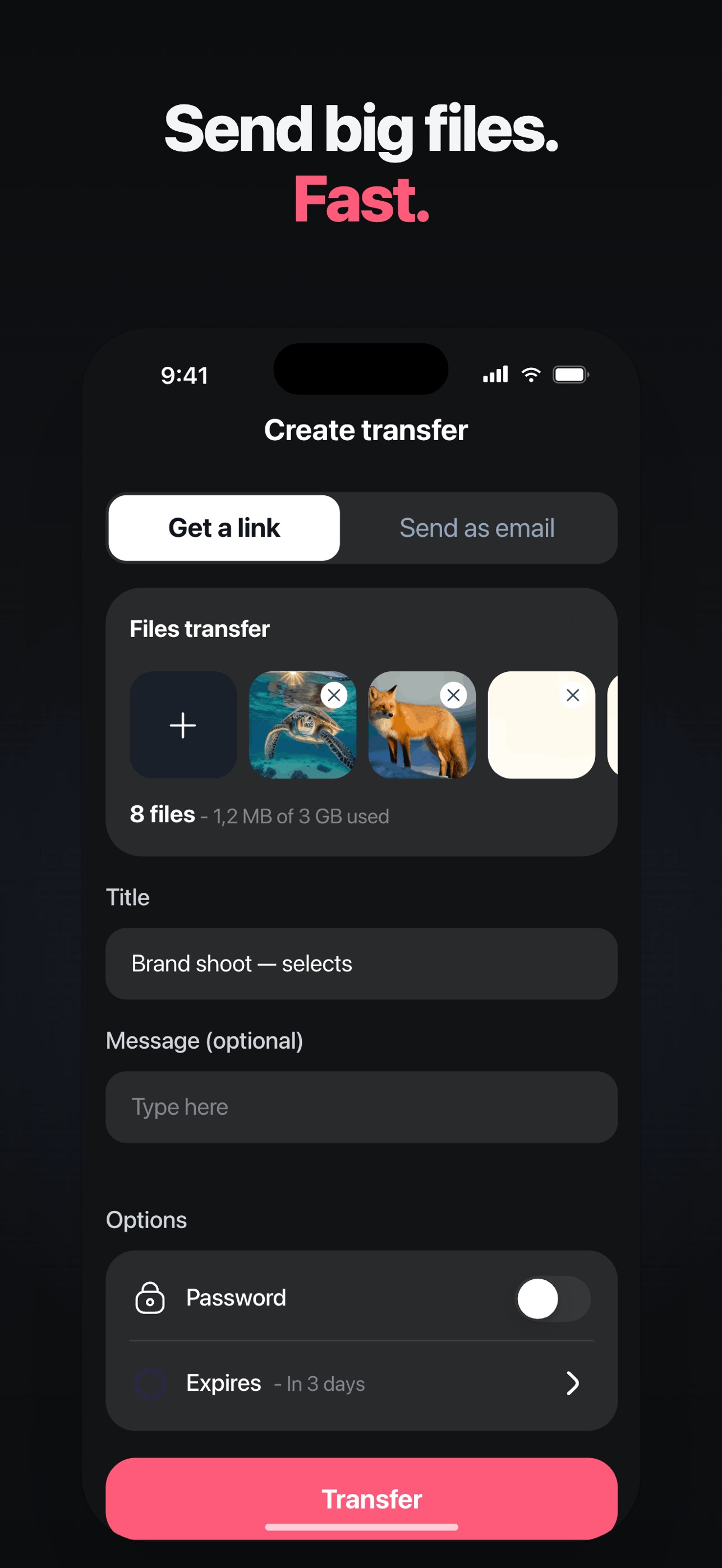 Screenshot 1 of iTransfer: Send & Share Files