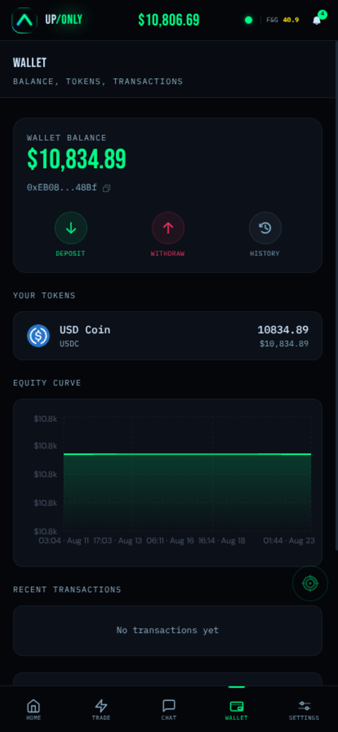 UP/ONLY: AI Trading Agent screenshot 5