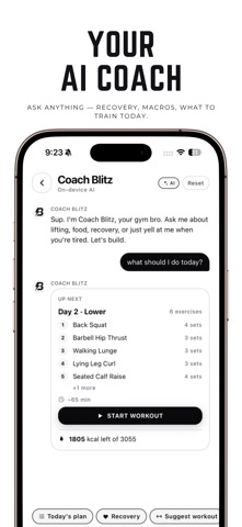 Blitz: Fitness & Macro Tracker screenshot