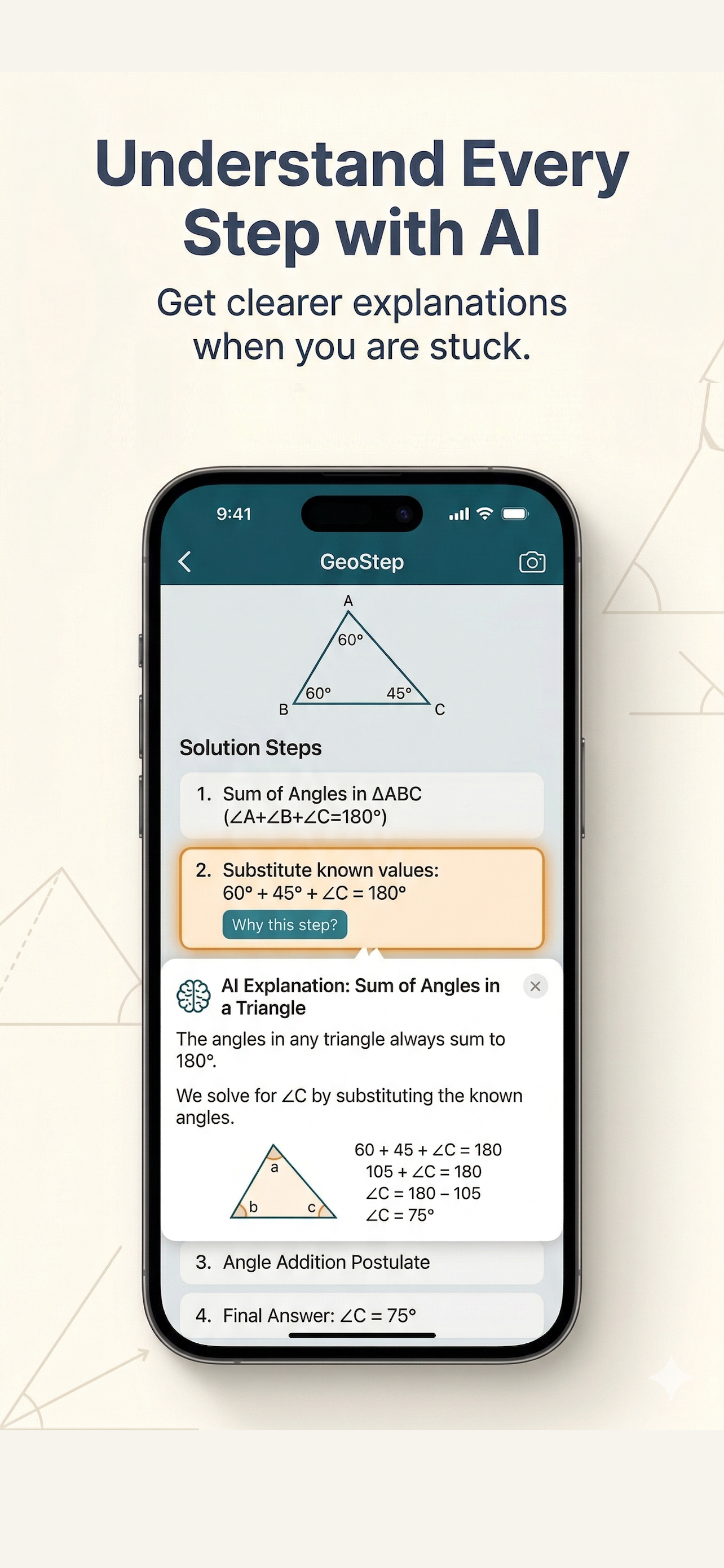 GeoStep: Geometry Solver