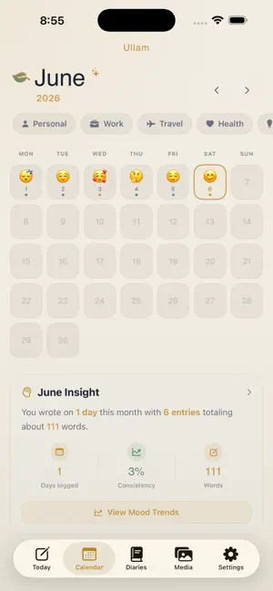 Ullam: Private Diary & Journal screenshot 3