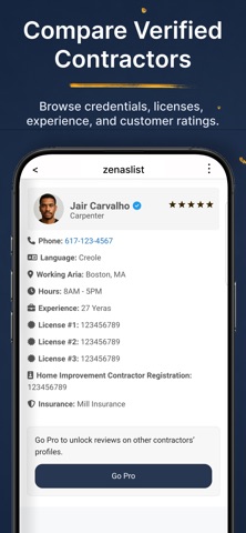 Zenaslist iPhone screenshot