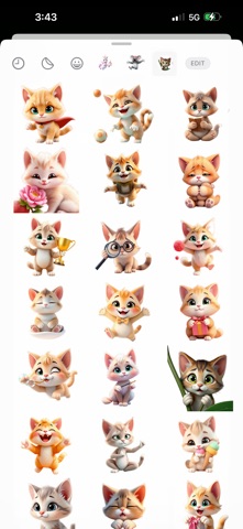 超级可爱的小猫贴纸 screenshot