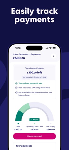 Vanquis Credit Card iPhone screenshot 2