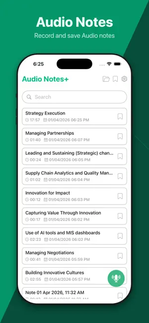 Audio Notes+ screenshot 1