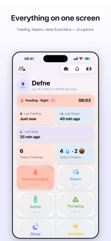 Newborn: Feeding & Sleep Log iPhone screenshot
