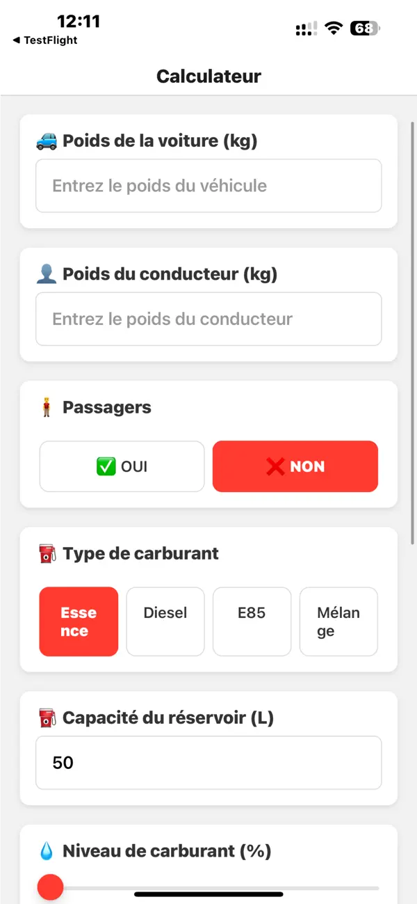 Screenshot #1 pour CarWeight