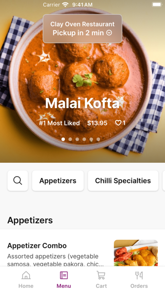 Clay Oven Restaurant iPhone screenshot 2 - Food & Drink app