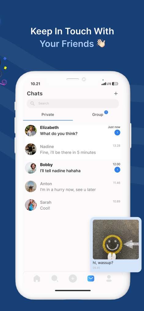 Woilo : Photo, Video, Chat - woilo-chat-interface