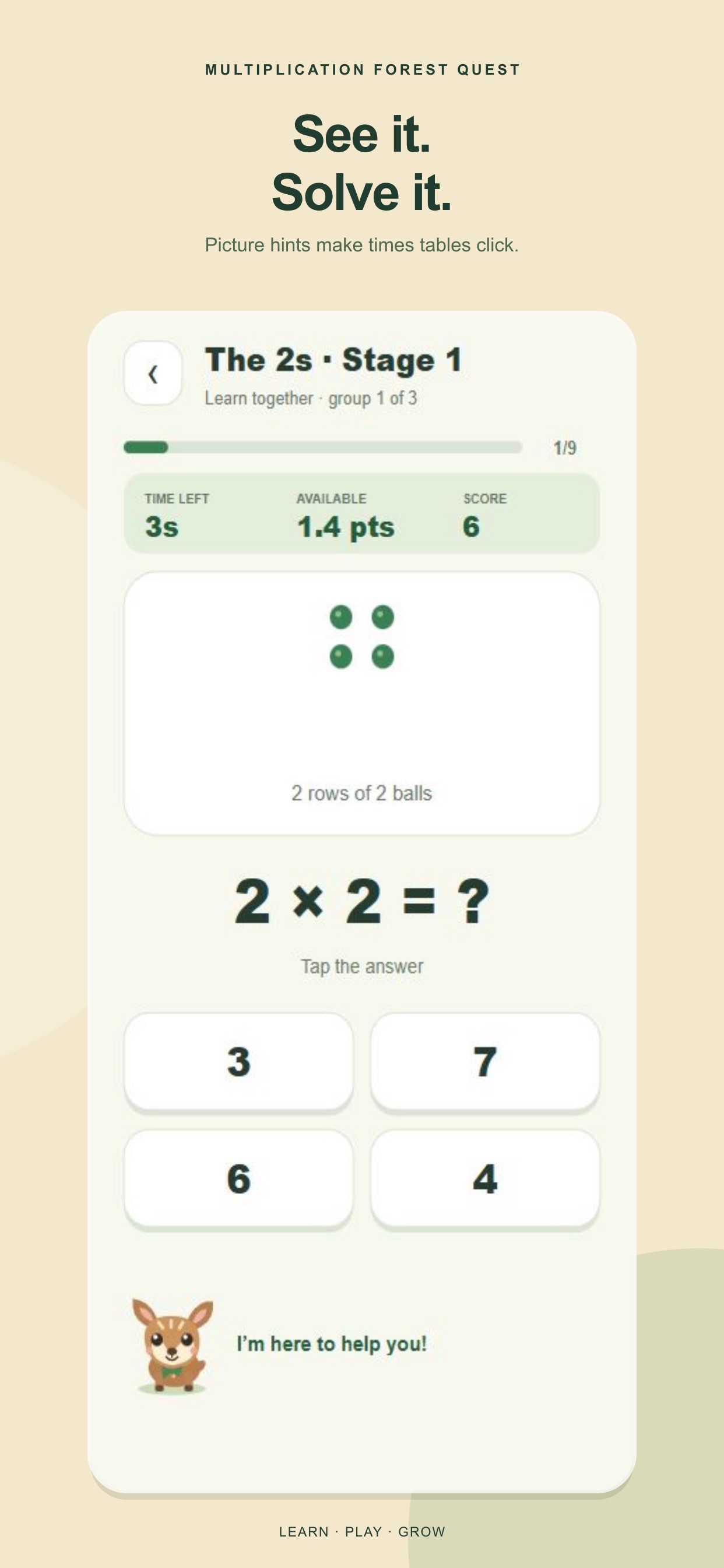 Screenshot 3 of Multiplication Forest Quest