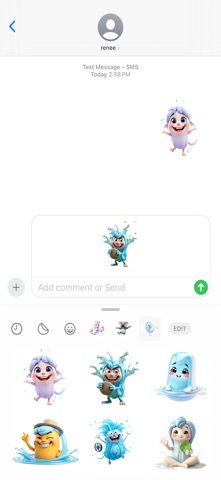 喷溅瀑布贴纸 screenshot