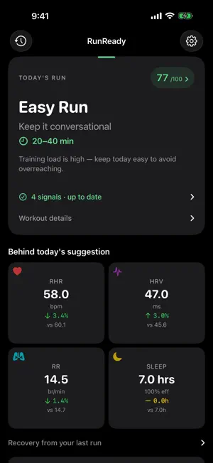 RunReady Copilot screenshot 1