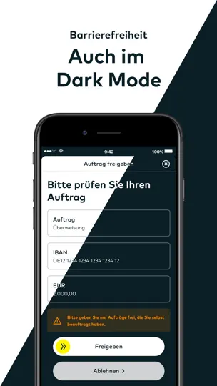 Screenshot von Comdirect PhotoTAN App auf dem iPhone 7