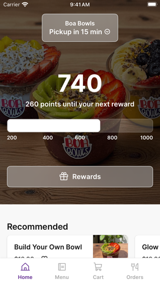Boa Bowls iPhone screenshot 1 - Food & Drink app