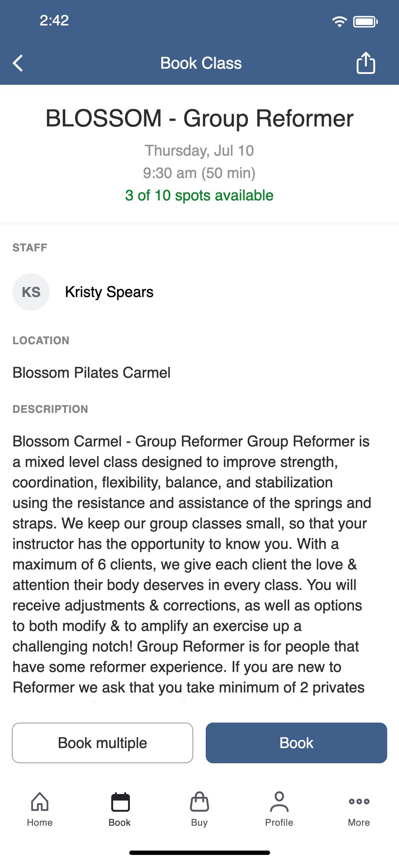 Blossom Yoga + Pilates screenshot 3