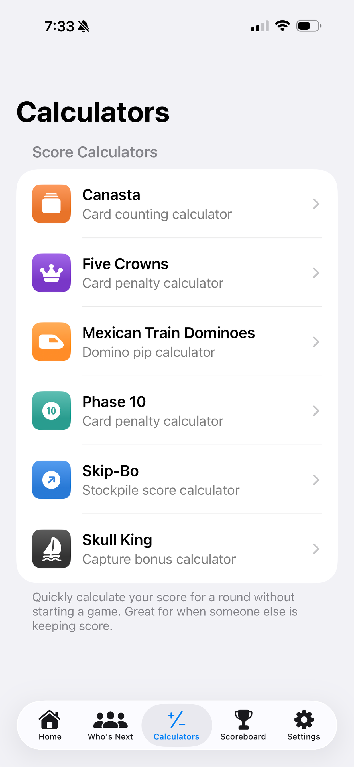 Forced Family Fun: Scoring App