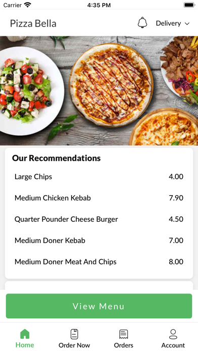 Pizza Bella ILKESTON. Screenshot