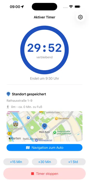 ParqTime - Parkscheiben Timer screenshot 4 of 5